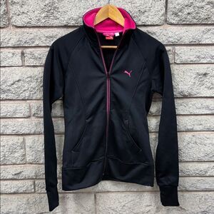 Puma Black Jacket with Pink Highlights